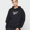 Reebok Classic CL F BIG LOGO FT HOODIE - Sweat à capuche Qualité Garantie pulls et gilets élastiquée femme -Reebok Soldes Boutique 46bc8250487645609a76f3d9aadc47f8