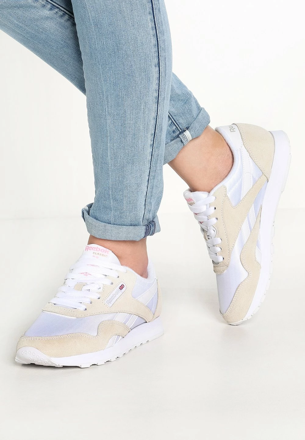 Reebok Classic CLASSIC LEATHER NYLON BREATHABLE UPPER SHOES - Baskets basses Pas Cher sneakers rond femme 3 Reebok Classic CLASSIC LEATHER NYLON BREATHABLE UPPER SHOES - Baskets basses Pas Cher sneakers rond femme